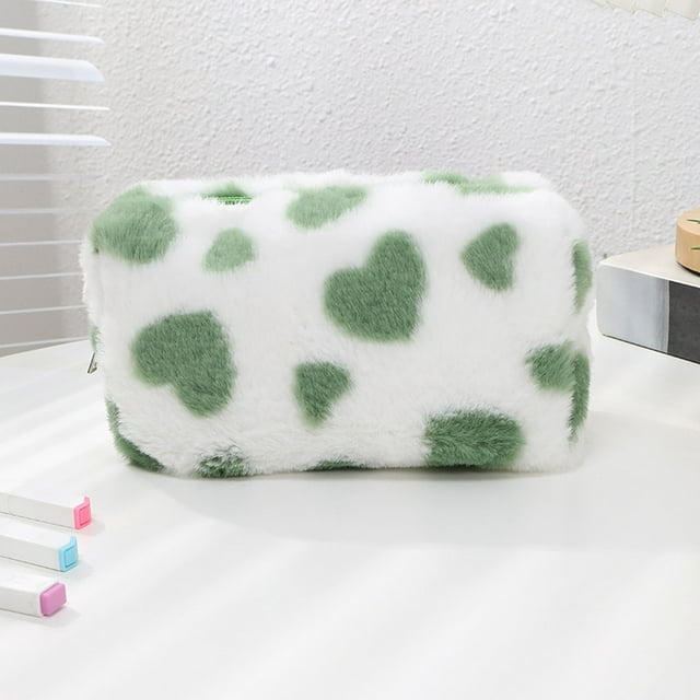 Bolsa de Cosméticos Bonita de Gran Capacidad Gyy241224003 | Organizador de Maquillaje Portátil de Viaje con Cremallera | Estuche de Lápices de Felpa | Almacenamiento Multifuncional de Papelería para