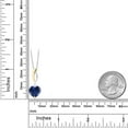 thumbnail image 2 of Gem Stone King Keren Hanan 925 Sterling Silver and 10K Yellow Gold Blue Simulated Sapphire Pendant Necklace for Women (4.10 Ct Heart Shape 10MM, with 18 inch Chain), 2 of 3