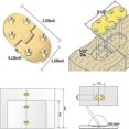 thumbnail image 4 of 2 pieces Solid Brass Butler Tray Hinge with Screws Satin Finish, 4 of 5