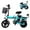 Blue, variant on HPQ A9 14" Folding Electric Bike for Adults - 500W (Peak 750W) Motor, 20MPH Top Speed, 50-Mile Range, Removable Battery, Front Basket, Adjustable Seat & LED Lights (Black)