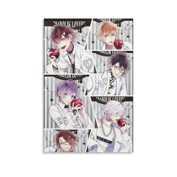 Anime Diabolik Lovers Poster Art Wallpaper (4)-Wall Art Painting On Canvas Wall Art Poster Scroll Picture Print Living Room Walls Decor Home Posters