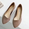 thumbnail image 6 of Ataiwee Women's Wide Width Flat Shoes - Comfortable Ladies Pointed Suede Elegant Office Anti Slip Sole Ballet Flats., 6 of 8