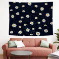 thumbnail image 2 of Daisy Floral Pattern Tapestry, 37" x 29" Boho Style Wall Hanging for Bedroom, Living Room, Dorm Decor, 2 of 3