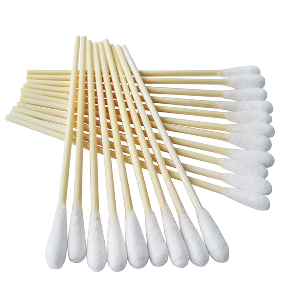 200pcs 6 Inch Swabs Cotton Stick Swab Clean Room Dedicated Wipe Cotton