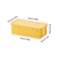 thumbnail image 3 of Beautynvta Pencil Box, Plastic Pencil Case Crayon Box, Portable Pencil Organizer, Plastic Containers with Lid, Stackable Storage Boxes for Stationery, Office Supplies, 7.48"x3.74"x2.36", Yellow, 3 of 6