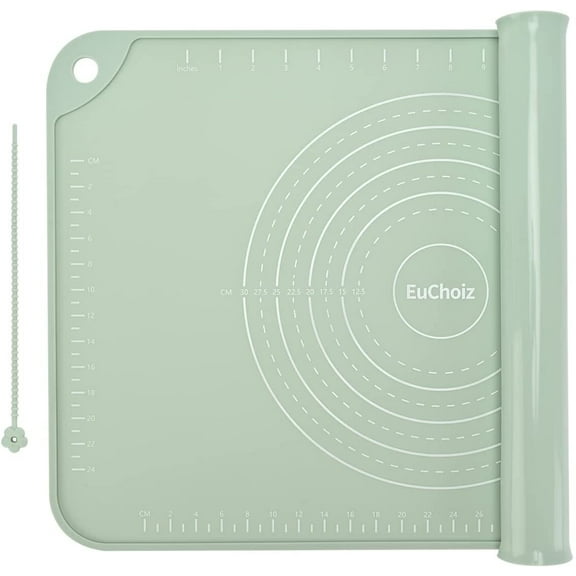 EuChoiz Silicone Pastry Mat 24" x 16" Non Stick Baking Mat Food Grade Silicone Rolling Dough Mat
