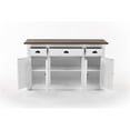 thumbnail image 2 of NovaSolo Buffet with 4 Doors 3 Drawers Halifax Solid Wood in White and Brown, 2 of 5