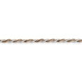 thumbnail image 2 of 925 Sterling Silver Rose 2.5mm Rope Chain Necklace Pendant Charm, 2 of 9