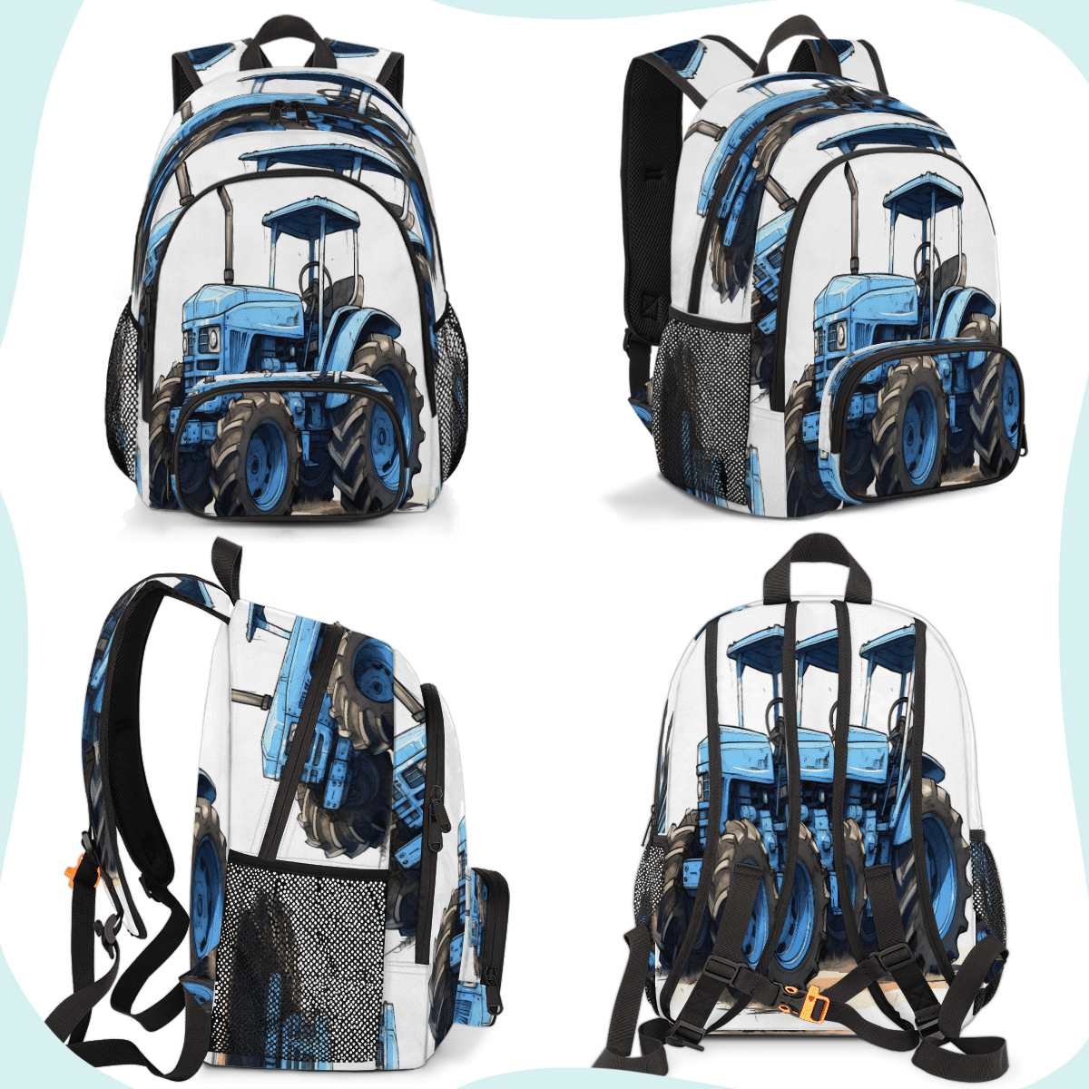 Herdesigns Farmland Vehicle Laptop Backpack for Women Men, 18.3 Inch Large Computer Backpacks Fashion Teacher Nurse Bag Casual Daypack for Work Travel