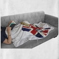 thumbnail image 6 of Union Jack Soft Flannel Fleece Throw Blanket, Classical Electric Guitar UK Flag Britain Music Instrument, Cozy Plush for Indoor and Outdoor Use, 50" x 60", Pale Brown Grey Black, by Ambesonne, 6 of 6