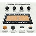thumbnail image 3 of A1HC First Impression Exclusive Hand Crafted Myla Monogrammed Entry Doormat, Rubber Coir Mat Large Double Door Size - 18" x 48", 3 of 8