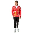 thumbnail image 5 of Garfield Men's Odie and Garfield Christmas Ugly Sweater Button-Up Knit Cardigan, 5 of 7