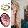 thumbnail image 4 of Pendientes de aro pequeños de acero inoxidable para Hombre y Mujer, joyería para Piercing de cartílago, 2022, 4 of 4