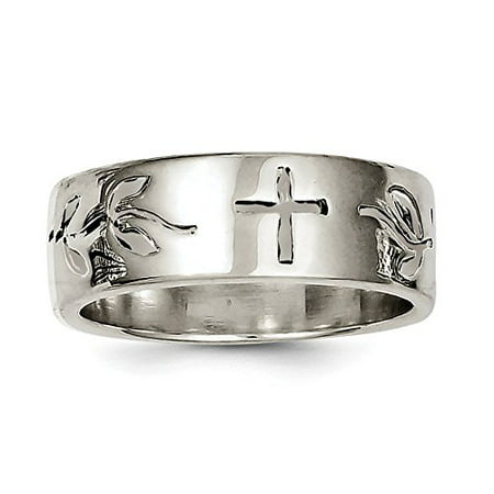 925 Sterling Silver Cross Design Ring, Size 10 MSRP $94