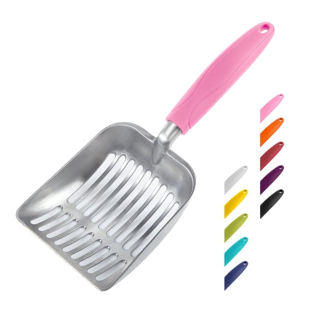 Cuchara para arena para gatos WePet, de aleación de aluminio, con mango largo