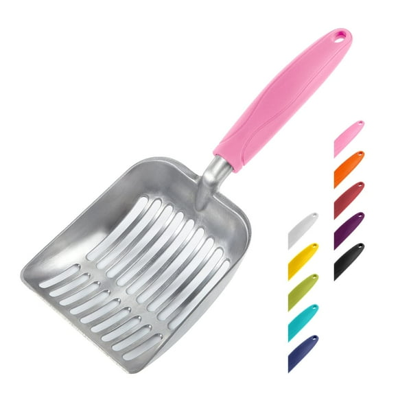 Cuchara para arena para gatos WePet, de aleación de aluminio, con mango largo
