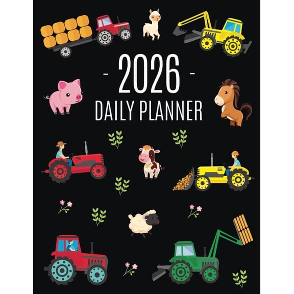 Farm Planner 2026: Cool Daily Agenda for 2026 Scheduler With Tractors & Funny Farm Animals (12 Months) Organizer wit, (Paperback)
