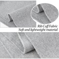thumbnail image 6 of Grey Rib Fabric for Cuffs Cotton Stretch Knit Fabric Trim 37x6in Fabric Cuff for Sewing Clothes Waistbands Collar Sleeve Cuffs Jacket(1Pc) DIY, 6 of 9