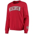 thumbnail image 2 of Women's Colosseum Red Wisconsin Badgers Campanile Pullover Sweatshirt, 2 of 3