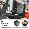 thumbnail image 5 of VEVOR General Compact Tractor Seat Adjustable Suspension Seat with Brackets for Tractor Digger and Forklifts (BLACK PVC), 5 of 8
