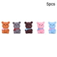thumbnail image 2 of Visland 5pcs Bear Animal Figures, Animal Bear Figures Toy Birthday Gift Christmas Toy for Kids Children Toddlers, 2 of 6