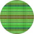 thumbnail image 1 of Ahgly Company Machine Washable Indoor Round Transitional Fern Green Area Rugs, 3' Round, 1 of 7