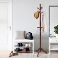 thumbnail image 4 of Costway Perchero con 9 Ganchos Soporte para Abrigos con Base de Tres Patas y Altura Ajustable Hasta 175cm, 4 of 10
