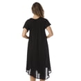 thumbnail image 3 of Riviera Sun Batik Tie Dye Summer Dress Beach Cover Up  (Black Crepe, 2X), 3 of 3