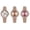 Gold, variant on Women's Time+Date Quartz Watch, 28mm Stainless Steel, Rhinestone Gold Bezel, Gold Dial
