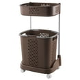thumbnail image 1 of Laundry Basket Multilayer Removable Bathroom Trolley Storage Basket with Wheels, 1 of 4