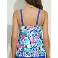 thumbnail image 6 of Charmo Womens Adjustable Straps Tankini Tops, Blue, 6 of 6