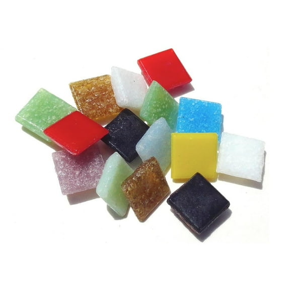 Mosaic Mercantile Mini Italian Glass Tiles, Assorted, 1 lb.