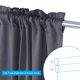 thumbnail image 4 of Cortinas cortas Uxcell, 29"W x 14"L cortinas de ventana francesa de medio panel 2 paneles, gris, 4 of 6
