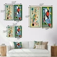 thumbnail image 4 of Designart "Whimsical Landscapes of Imagination II" Modern Geometric Framed Wall Art Set Of 2 - Modern Blue Framed Canvas Set For Living Room Decor, 4 of 6