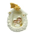 thumbnail image 2 of Nacimiento Pequeño Escultura de Navidad Miniatura Figura de Belén Ornamento Religioso de Resina para Colección Decoración en Estantería Hogar Mesa, 2 of 9