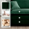 thumbnail image 4 of Modern Oversized Chaise Lounge Chair Indoor,Corduroy Large Armchair with Ottoman,Comfy Single Sofa Chair with Extra Wide Armrests for Bedroom Living Room,Green, 4 of 7