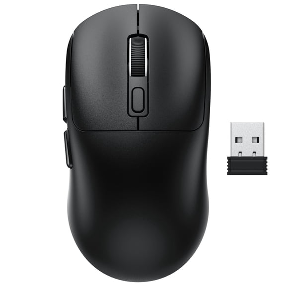 VENINGO 2.4GHz Wireless Optical Mouse with USB Mini Receiver, Portable Smooth Tracking, Compatible with PC Laptop Desktop, Black