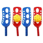 2 Sets Hollow Out Scoop Ball Game Launch and Catch Balls Game Children Outdoor Backyard Play Activity Kids Garden Toss Game(4pcs