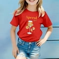 thumbnail image 2 of XDZJLR Girls Tee Children'S Carnival Colour Printed Crewneck Short Sleeved Tees 2-3 Years, 2 of 4