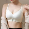 thumbnail image 6 of Women's Special Bra With A Front Button To Show Off A Large Flat Bust Seamless Fixed Cup And A Pair Of To Sagging Sports Bras with Cups Strapless Bra for plus Size Women Bra for Women Pack Easy, 6 of 6