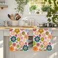 thumbnail image 4 of Vintage Boho Floral Kitchen Towels Set of 2, Yellow Pink Floral Bohemia Beige Absorbent Dish Towels for Kitchen, Microfiber Hand Towel, Quick Drying Tea Towel for Cleaning Decorative Dishcloths, 4 of 7