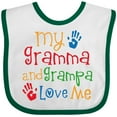thumbnail image 3 of Inktastic Gramma and Grampa Love Me Boys or Girls Baby Bib, 3 of 4