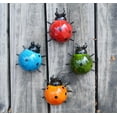 thumbnail image 1 of Esculturas de pared para exteriores GIFTME 5, juego de mariquitas de metal para jardín, 4, 1 of 6