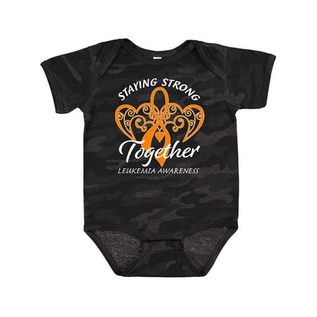 

Inktastic Leukemia Awareness Staying Strong Together and Orange Ribbon Gift Baby Boy or Baby Girl Bodysuit