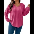 thumbnail image 3 of Sudadera con Capucha para Mujer, de Larga, Holgada y con Cordón Ajustable, Básica Rosa XXXL, 3 of 8