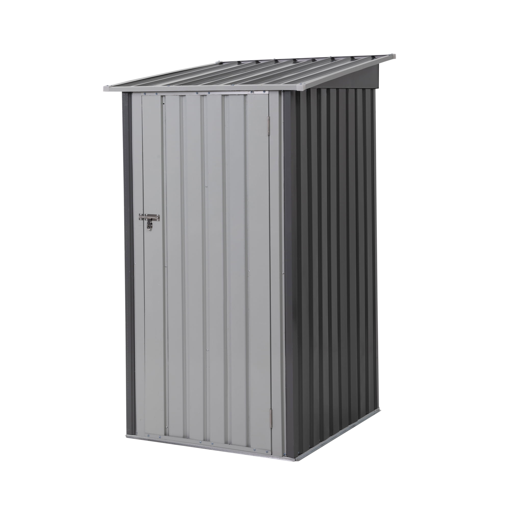 Jaxpety 3x3 ft. Outdoor Storage Shed, Metal Garden Shed with Lockable Door for Backyard, Patio, Lawn