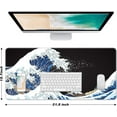 thumbnail image 2 of Extended Large Mouse Pad, XXL Gaming Mousepad 31.5 x 15.7 Inch, Big Computer Keyboard Desk Pad, Waterproof Mouse Mat with Stitched Edges and Non-Slip Base for Office Gaming, Sea Waves, 2 of 6
