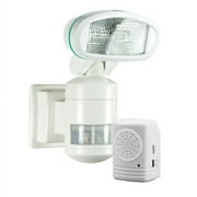 Nightwatcher Security Motion Tracking Halogen Security Floodlight with Alarm in White
