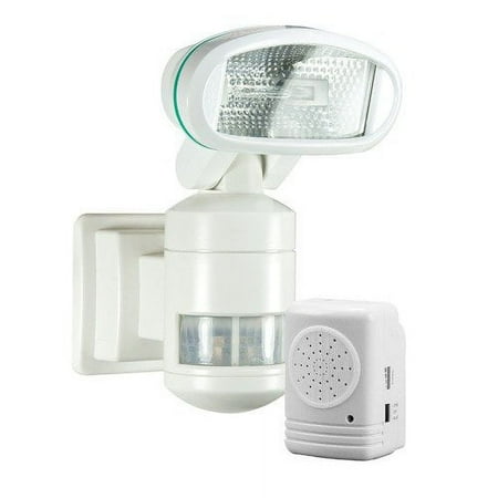 Nightwatcher Security Motion Tracking Halogen Security Floodlight with Alarm in White