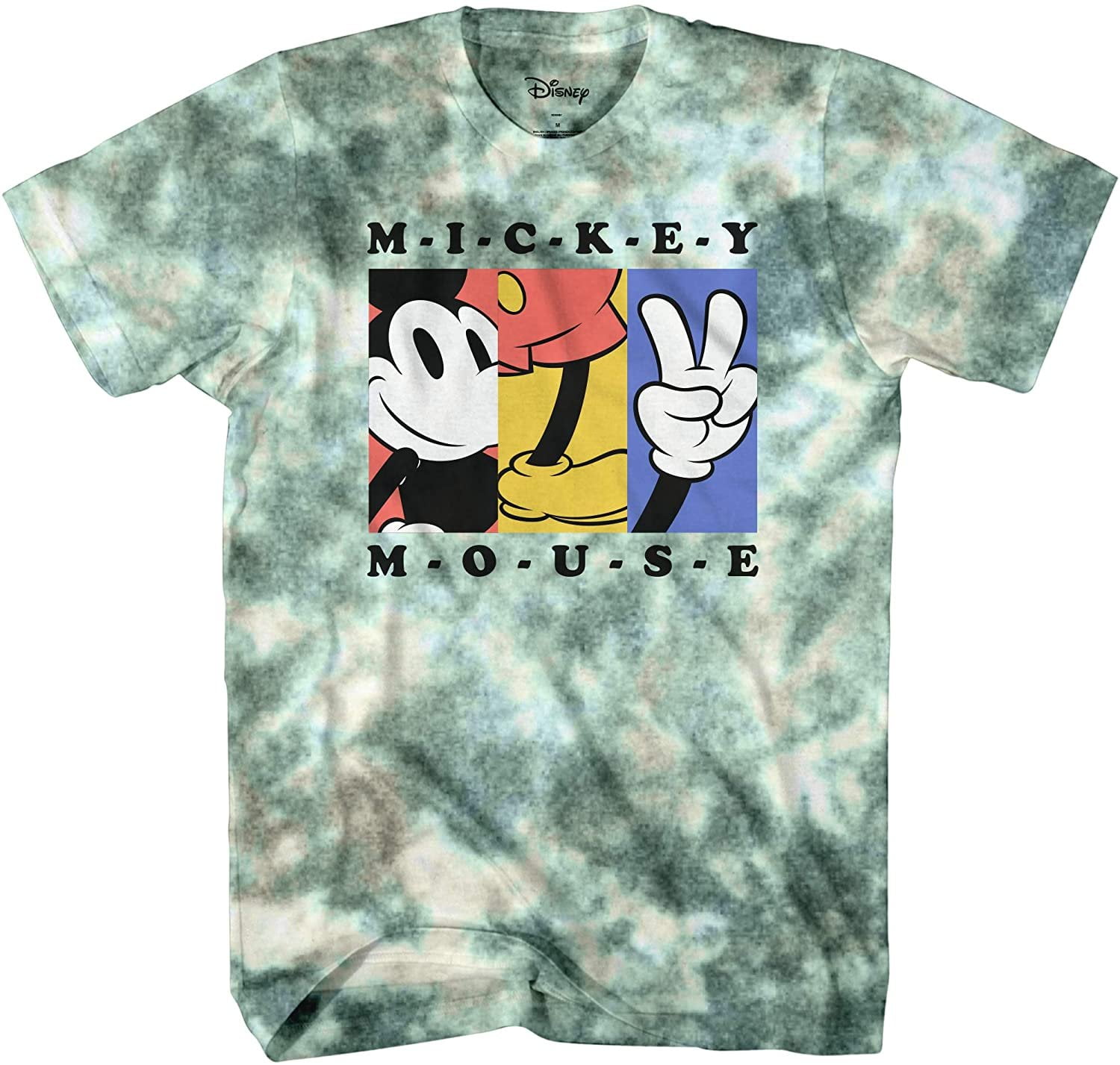 Disney Mens Mickey Mouse Shirt Classic Mickey Mouse Tie Dye Tee Shirt